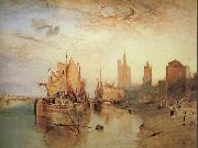 William Turner, Cologne:The arrival of a packet-boat:evening